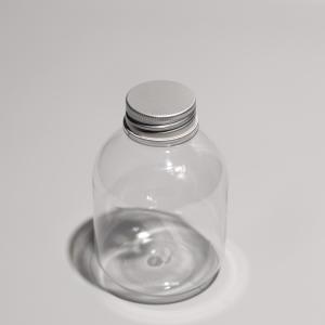 Transparent PET Bottles with Screw On Aluminum Caps