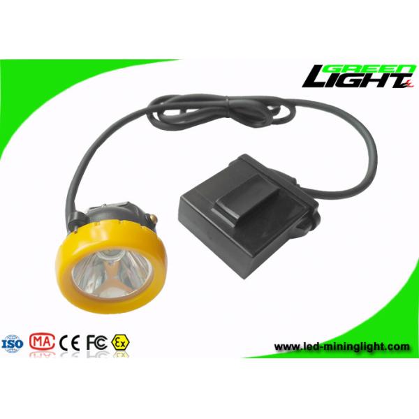 Quality Anti Explosive Led Miners Cap Lamp 10000lux Brightness With Low Power Warning Function wholesale