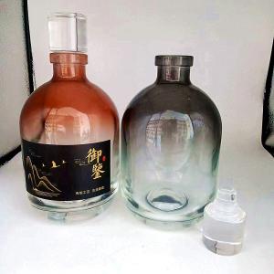 Glass Collar Round 500ml Vodka Bottle for Customized Production and Sale