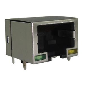 Amphenol RJE7318800410 RJ45 8P8C Modular Connector with LEDs