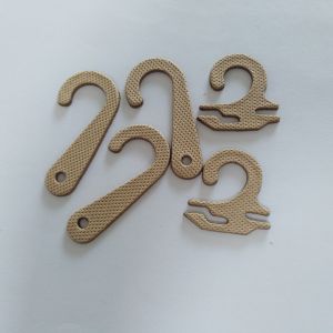 28x28mm Cardboard Hooks Paper Hanger Hooks 1.5mm Thickness For Sock Packaging