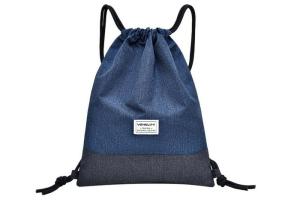 600D Polyester Drawstring Backpack , Water Resistant Custom Pull String Bags