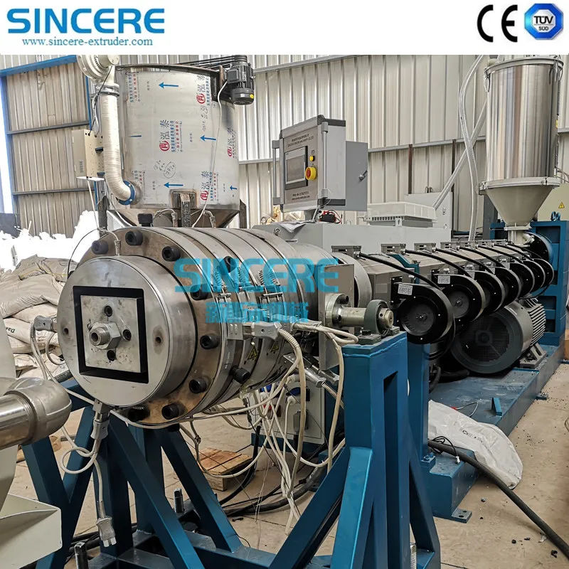 PE PP HDPE Wound Manhole Spiral Pipe Extrusion Line Hollow Walled