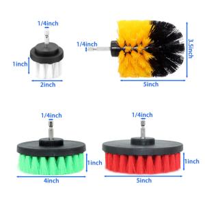 5 Pack Drill Brush Attachment Set 25mm Bristle Household