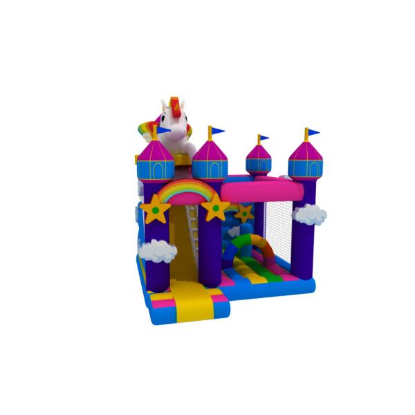 Quality Kids And Adult Carton Inflatable Bounce House Combo Slide With Pool inflatable unicorn combo wholesale