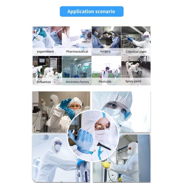 Type 4 5 6 Disposable SF Coverall Hot Sealing With Tape