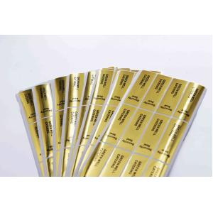 Gold Round Security Self Adhesive Hologram Sticker Labels Semi Gloss Paper