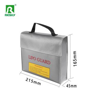 Cheap Fireproof Waterproof Explosion Proof Rc Lipo Battery Safe Bag With Zipper 45x165x215mm for sale