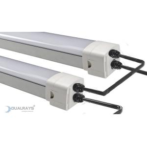 China DIP Switchable D5 LED Tri Proof Light 40W Tri Color 5ft White PC Cover on sale