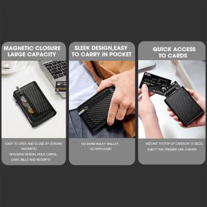 Animal Prints Mens RFID Aluminum Card Holder with Side Push Button and Pop Up