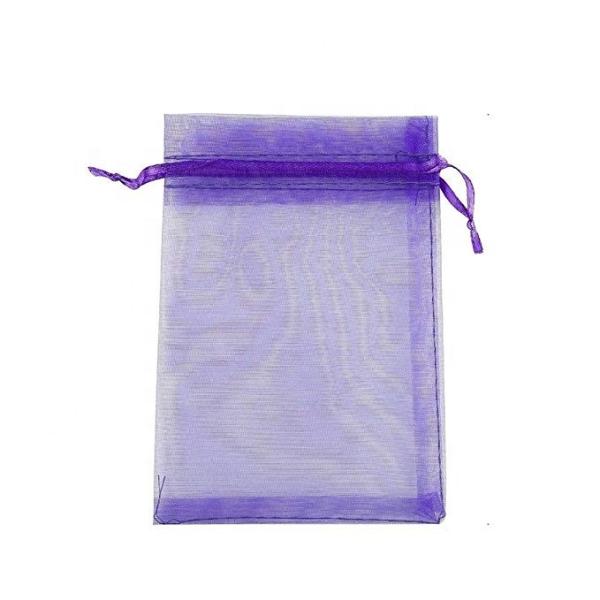 Quality Organza Sheer Mini Mesh Drawstring Bags Beautiful Elegant  With Ribbon Strip wholesale