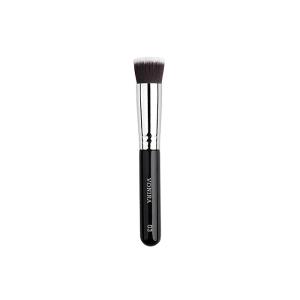 100% Vegan Free Taklon Mini Size Flat Foundation Makeup Brush With Nature Wood
