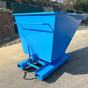 China Metal Self Dumping Hopper Tipping Bins 2 Yard Standard 6000 Lb Capacity on sale