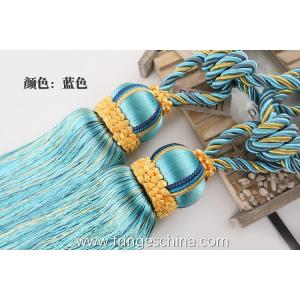 Delicate custom long tassel fringe trimming for curtain attractive tieback