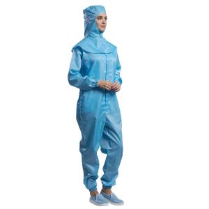 Breathable Anti Static Garments ESD Dustproof Unisex Jumpsuit With Zipper