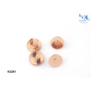 Rose Gold 14mm Magnetic Snaps , Elegant Design Button Clasp Fasteners For Bag