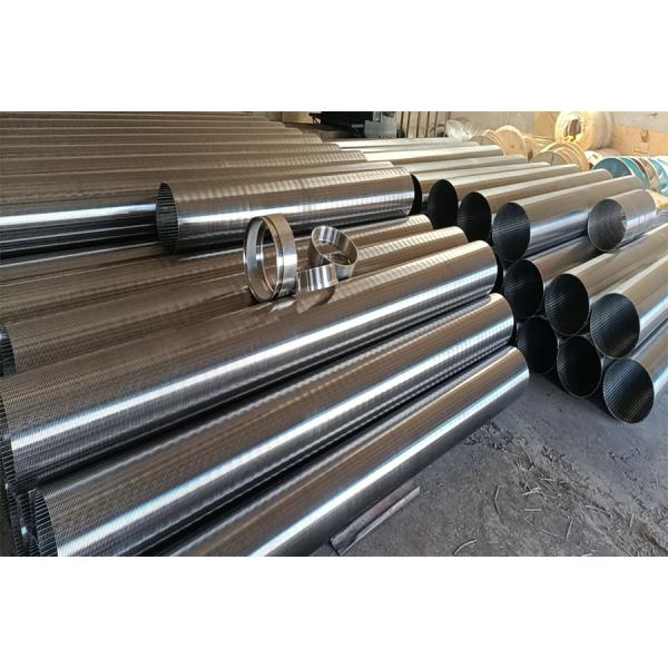 Threaded Wire Wrapped Screens Rust Resistant Electropolished Stainless Steel Pipe