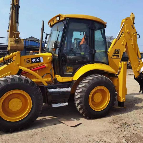 Original JCB 4CX Used Backhoe Loader 81kw Rared Power 1.3m3 Bucket Capacity