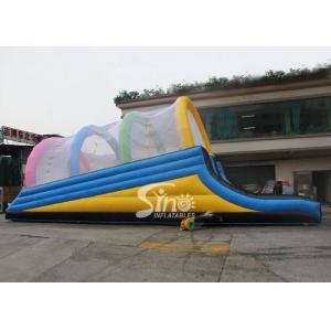 Commercial grade ramp shape outdoor adults inflatable obstacle slide on sale