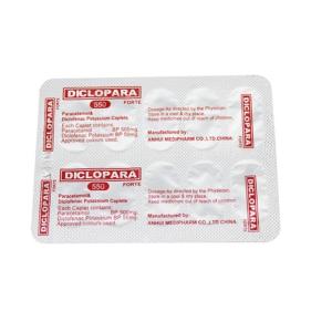Diclofenac+Paracetamol Tablets 550mg GMP Medicine, BP/USP/CP Standard