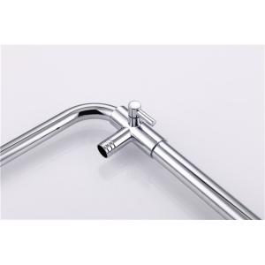 Thermostatic Wall Mounted Shower Faucet Set Electroplating Silver Double Handle