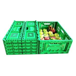 Stackable 40L Collapsible Plastic Crates Storge Vegetables Farm Heavy Duty Mesh
