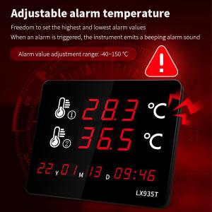 Professional Digital Thermometer LX935T with Dual External Probes Large LED