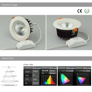 Dimmable Anti-dazzle 30W Recessed LED Downlight 170mm hole CREE COB LED Light CE