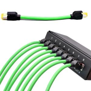 Flexible Drag Chain Cable M12 to RJ45 Plug Connector Ethernet Network Cable Cat6