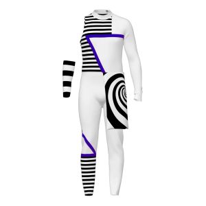 Cheap Custom Unitard Top with side cape Performance Uniform for Color Guard,marching band for sale