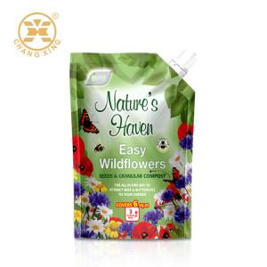 China 2.8KG 5KG Fertilizer Packaging Bag Plant Fertilizer LDPE Plastic Pouch Bag With Spout on sale