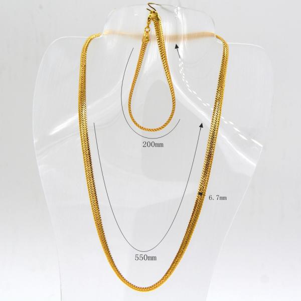 Korean Fishbone chain New Trendy Suitable for men and women Jewelry 18K Real Gold Plated
