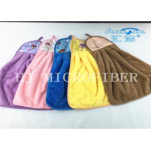 China Colorful Home Essential Microfiber Cartoon Hand Towel Coral Fleece Cloth for Kitchen Bathroom on sale