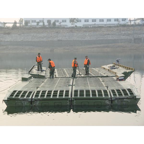 Quality Pontoon Shape Depth 0.8m Floating Bridge Military wholesale