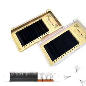 0.1mm Thick Volume Lash Extensions , Black 3d Mink Fur Eyelash Extensions