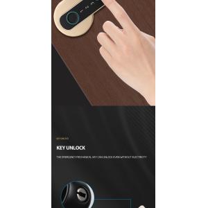 Black Tuya BLE Biometric Fingerprint Door Lock S604L Keyless Entry Door Lock