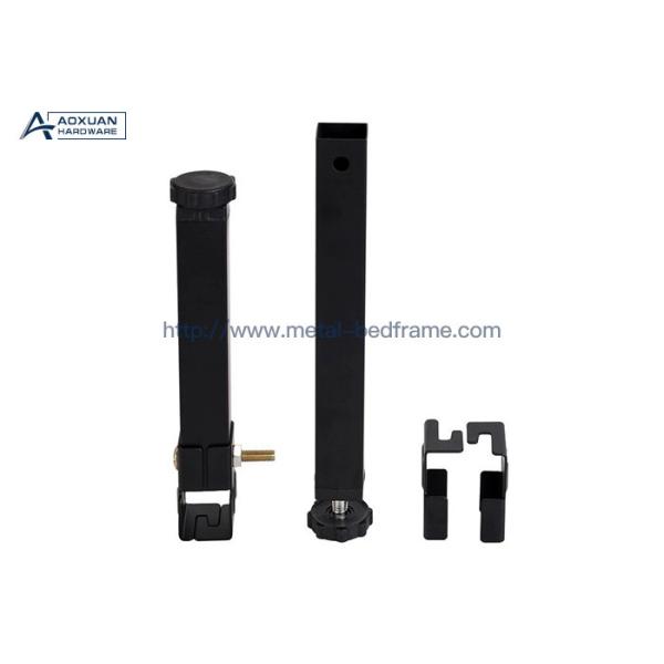 Quality Black Adjustable Bed Frame Support Legs , Adjustable Height Center Support Leg For Bed Frame wholesale