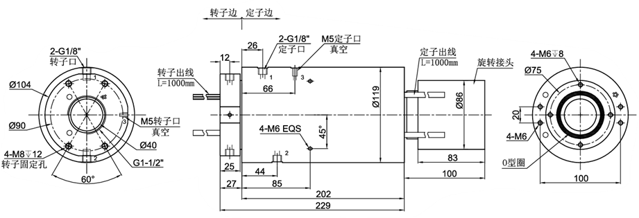 Integrating 100M Ethernet and 3-passage Air Rotary Joints with Dual Pressure/Vacuum Modes, Delivering Robust Connectivity for Robotics and CNC