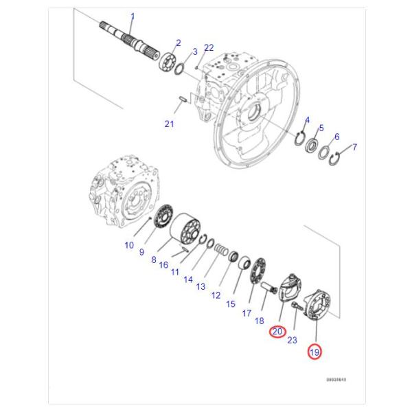 708 2H 04630 708 2H 04690 Cradle Assy For PC400 8 Komatsu Piston Pump