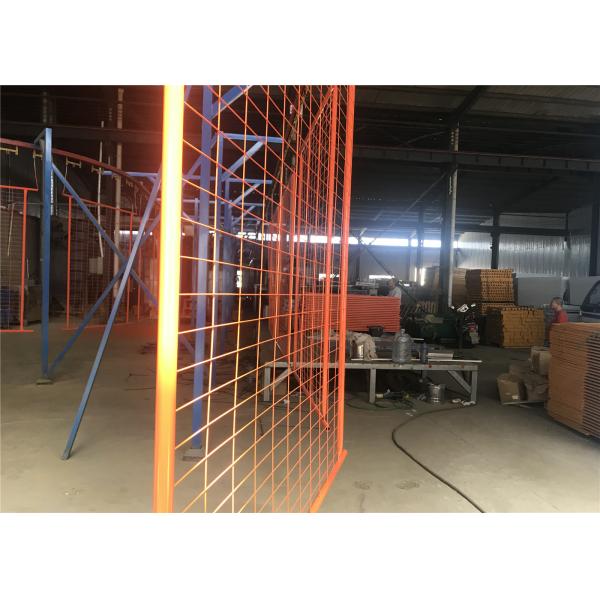 2100mm*3300mm temporary construction fencing panels OD 32mm x 2.0mm Mesh 60mm x 150mm diameter 3.50mm