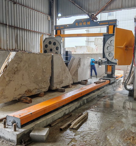 GANTRY MOVABLE HEAVY DUTY DIAMOND WIRE SAW MACHINE IDEAL FOR CUTTING LARGE BLOCKS OF STONE