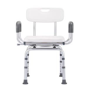 Adjustable Swivel Shower Stool Portable Safety Rotating Shower Chair
