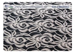 China Elastic Cotton Nylon Lace Fabric For Underdress 30% Nylon + 70% Cotton CY-LW0023 on sale