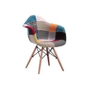 China Upholstered Wooden Patchwork Armchair Home Furniture For Dining Room on sale