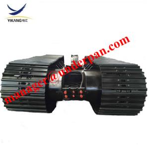 Hydraulic crawler steel track undercarriage system for mobile crusher drilling