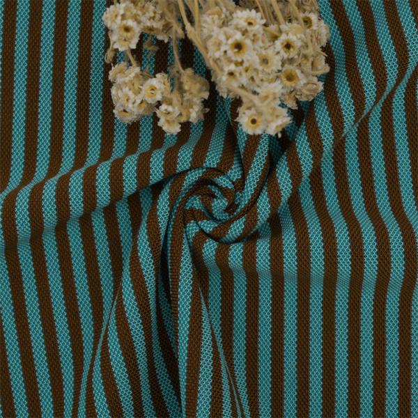 Comfortable Skin-Friendly Anti-Wrinkle Crisp Striped Knit Fabric For T-Shirt