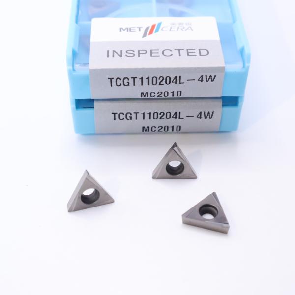 Low Alloy Steel Workpiece Finish Inserts In 4W Chip Breaker With TCGT11 Cermet