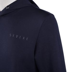 Custom Dark Blue Sweatshirt And Sweatpants Fashion Set Anti Static For Men