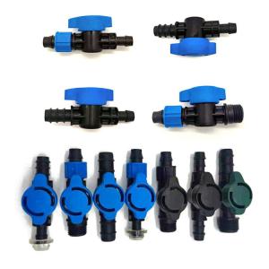 Pipe Connect Drip Tape Fittings Irrigation Shut Off Valve Quick Coupler 1/2 Inch