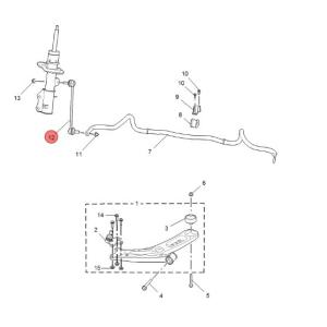 Direct Sale Iron Front Stabilizer Bar Link for EMG6/MG6/ER6/RW-EI5/RW-EI20